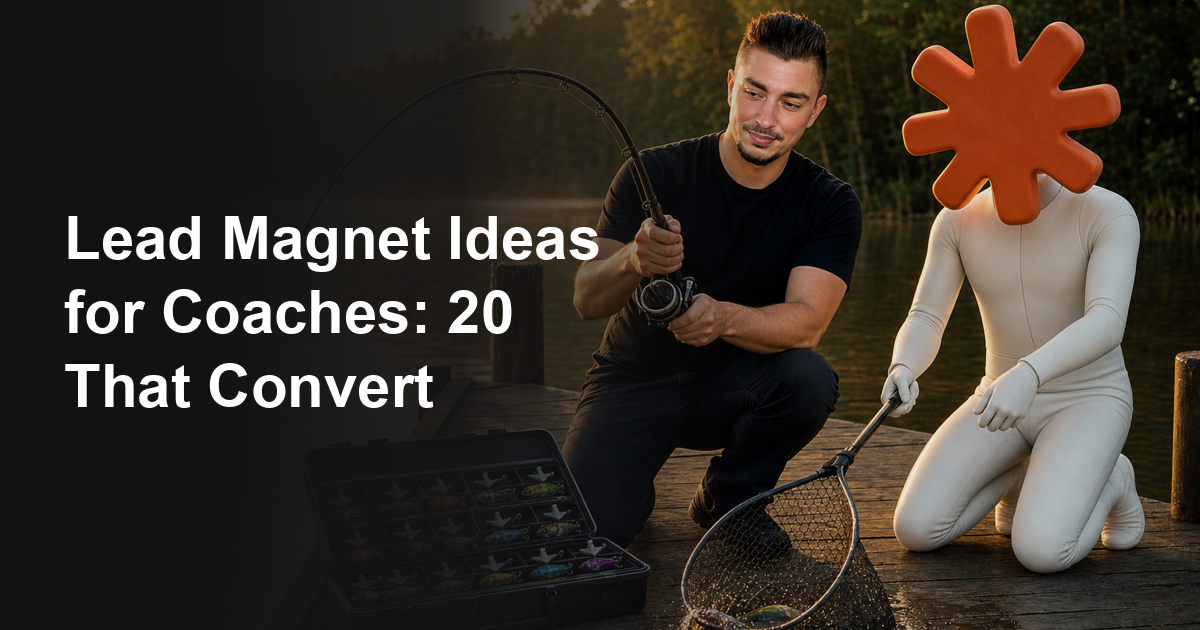 Frederik fishing with lures shaped like download icons while the Claude Code mascot waits with a net